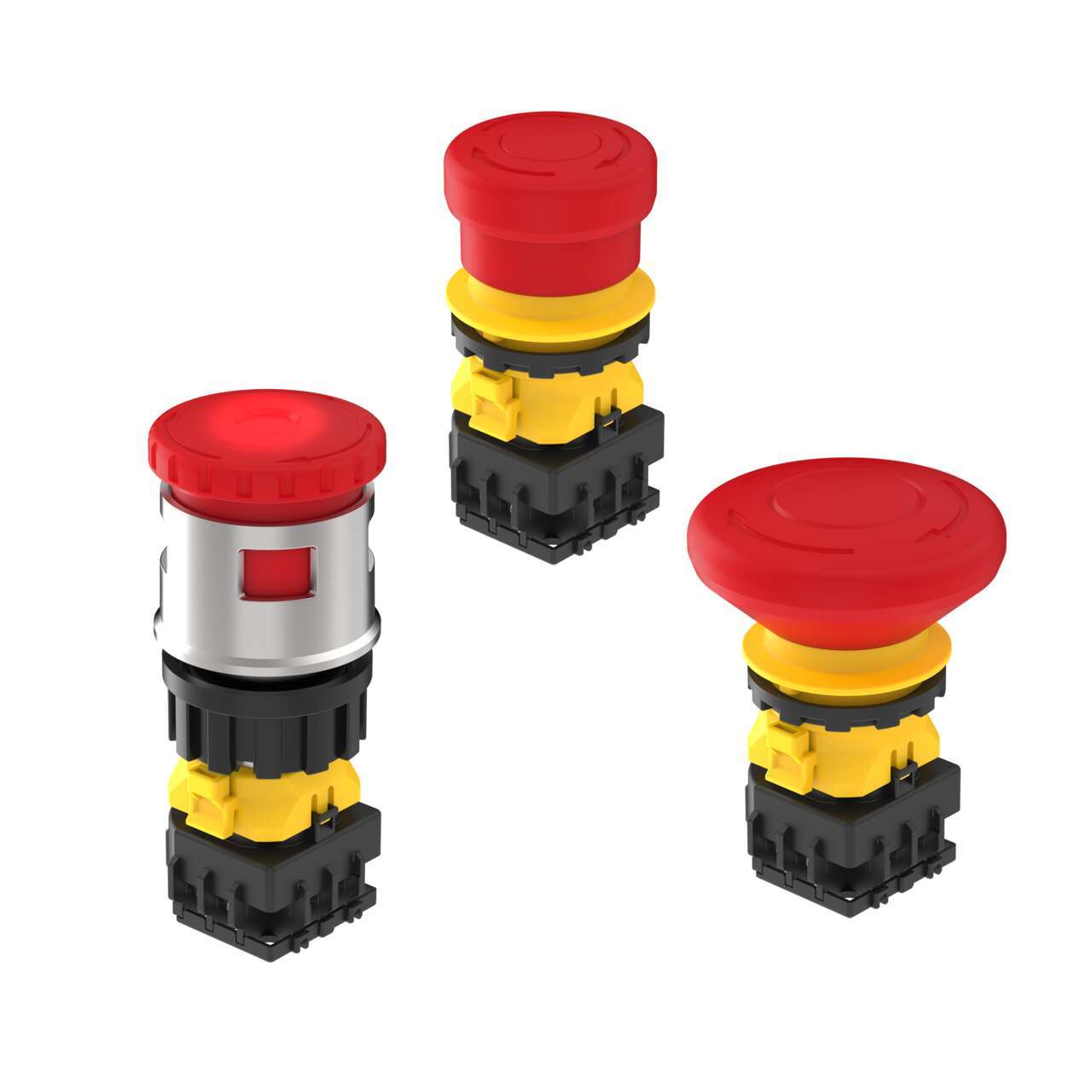 Emergency Stop Push button Sign Self adhesive sticker 70mm x 50mm PACK of 5 
