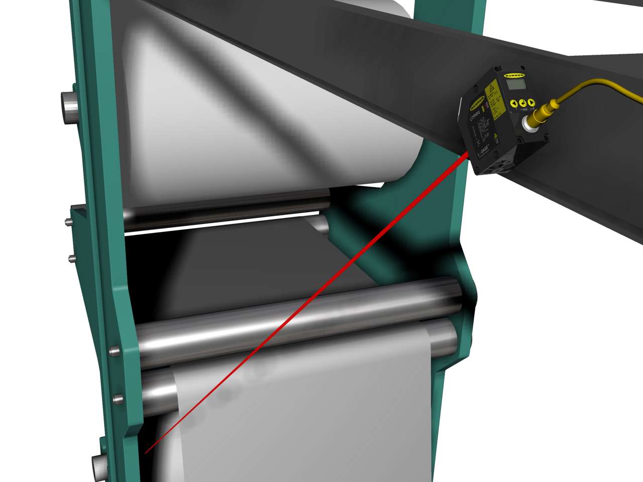 Sensor De Rolo Monitoração do Rolo com um Sensor Laser