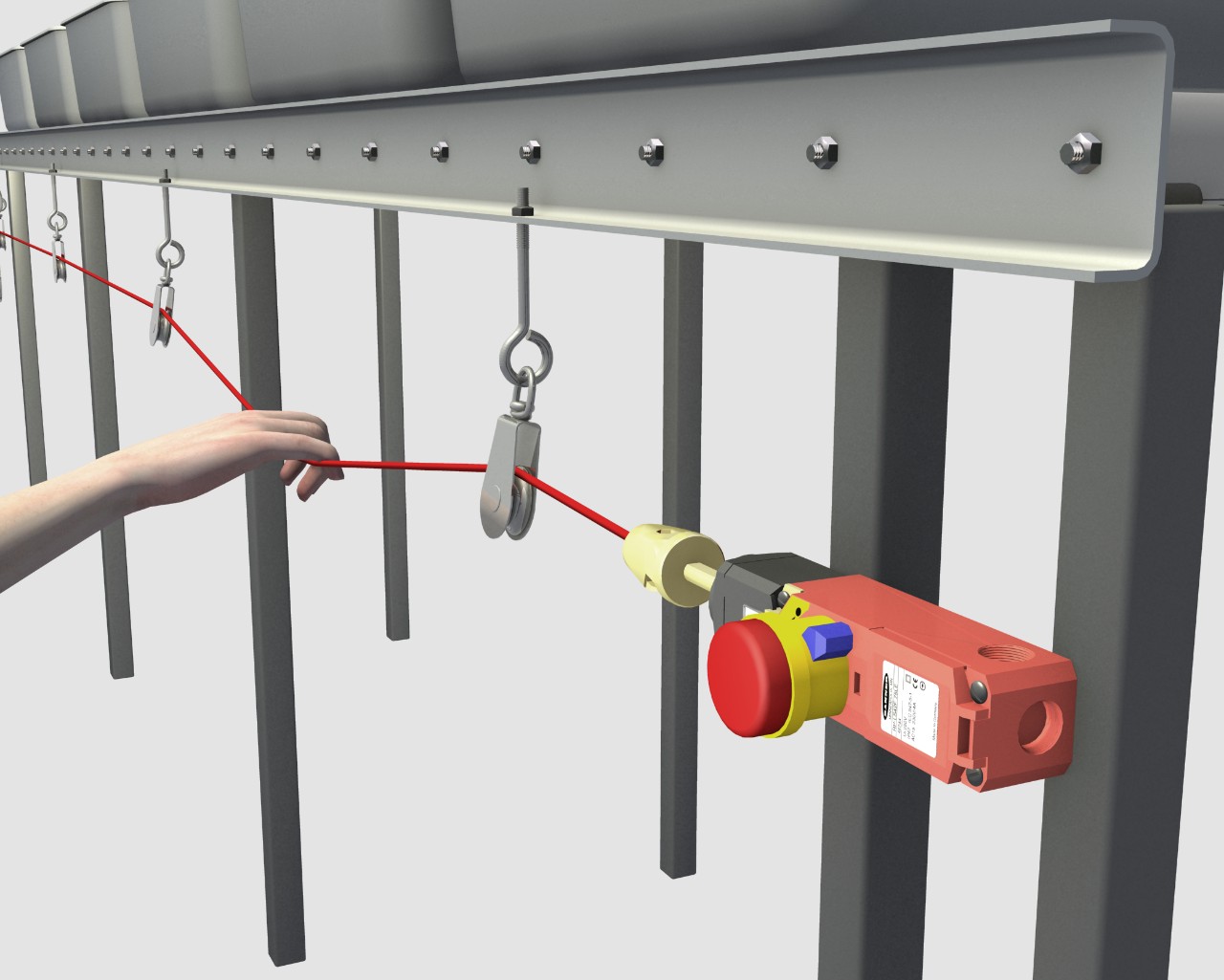 emergency stopping (end-mounted rope pull) image