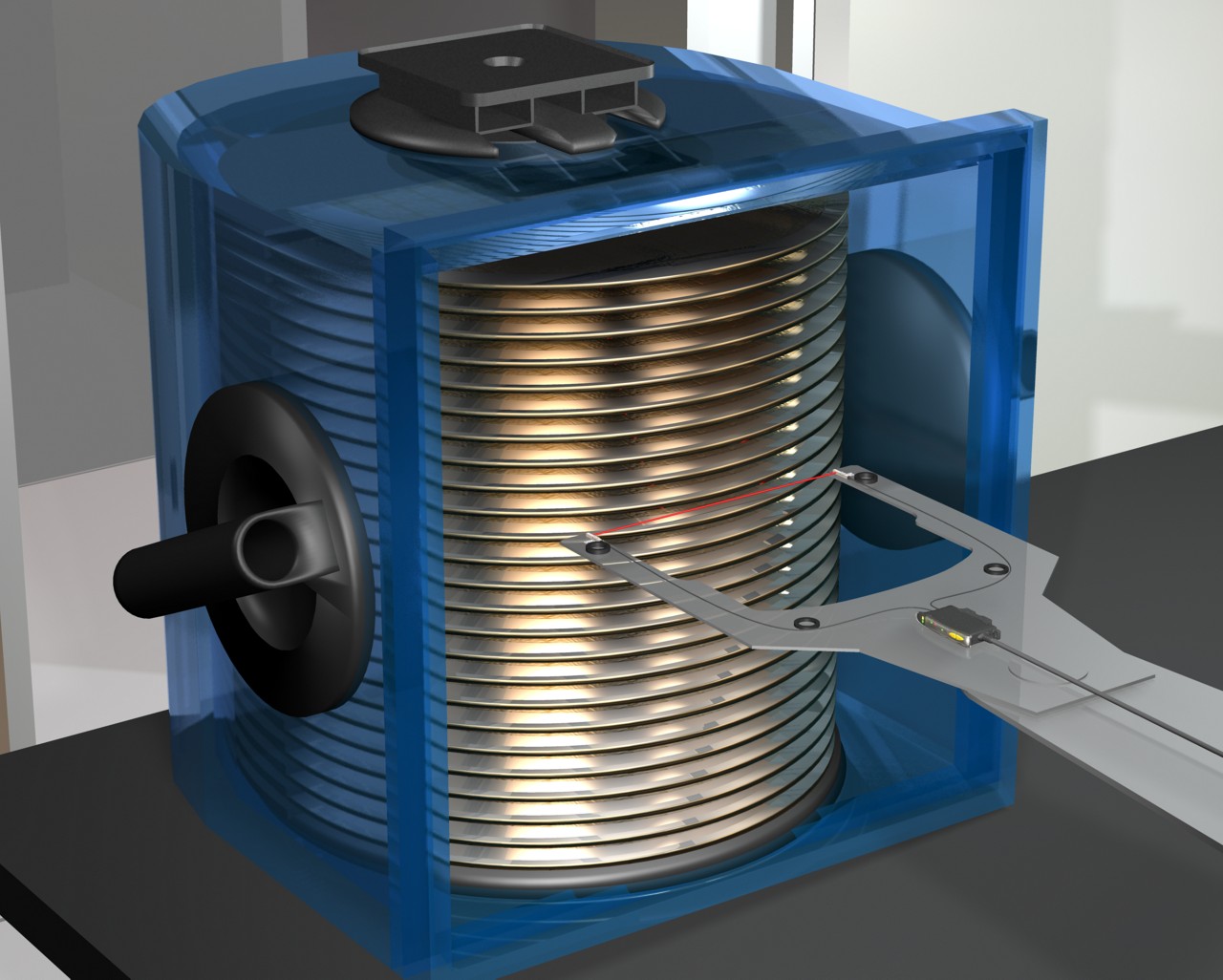 can detect the presence of wafers located inside the cassette