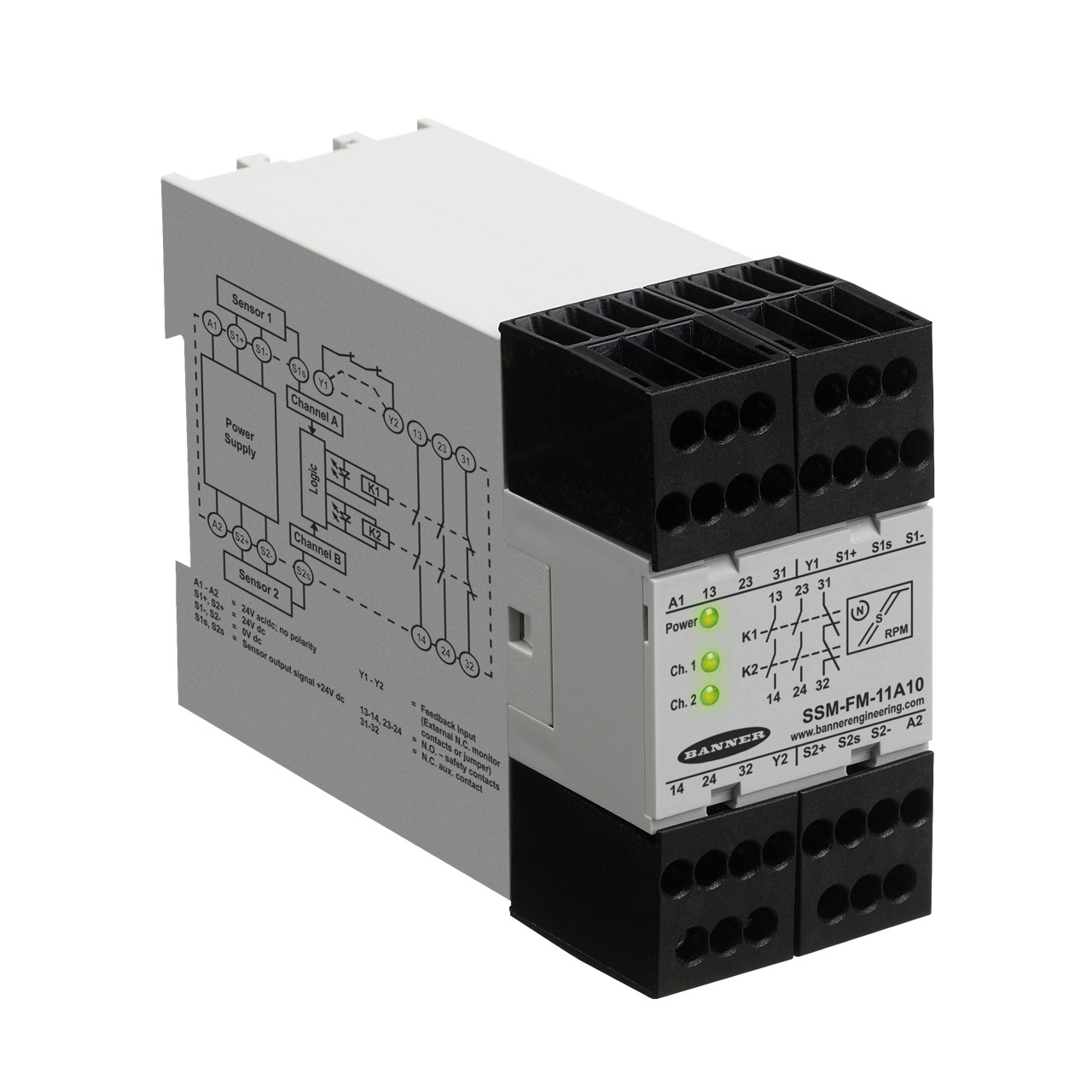 SSM Series Safe Speed Monitoring Relays