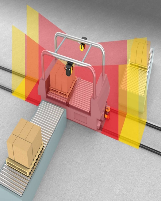 Safeguarding a robotic case packer in a work area image