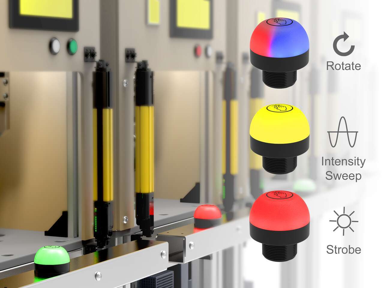 k50ProTouch-variations-app-image Programmable touch buttons on a machine
