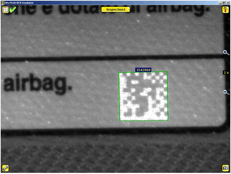 UVBarcode_2_small Ultraviolet (UV) barcode on an automotive part