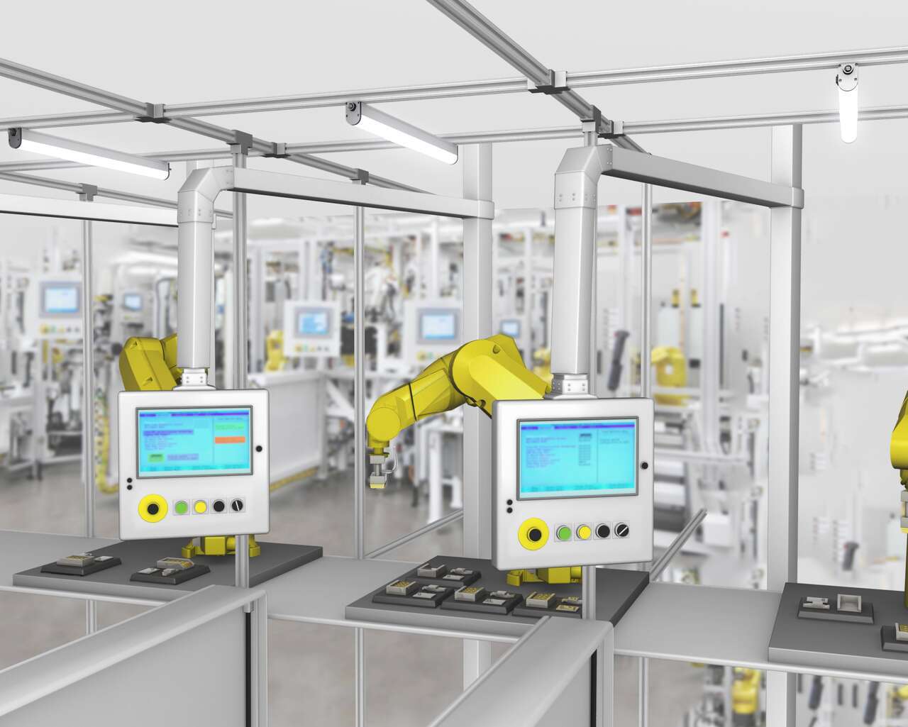 Un éclairage puissant pour les postes robotisés