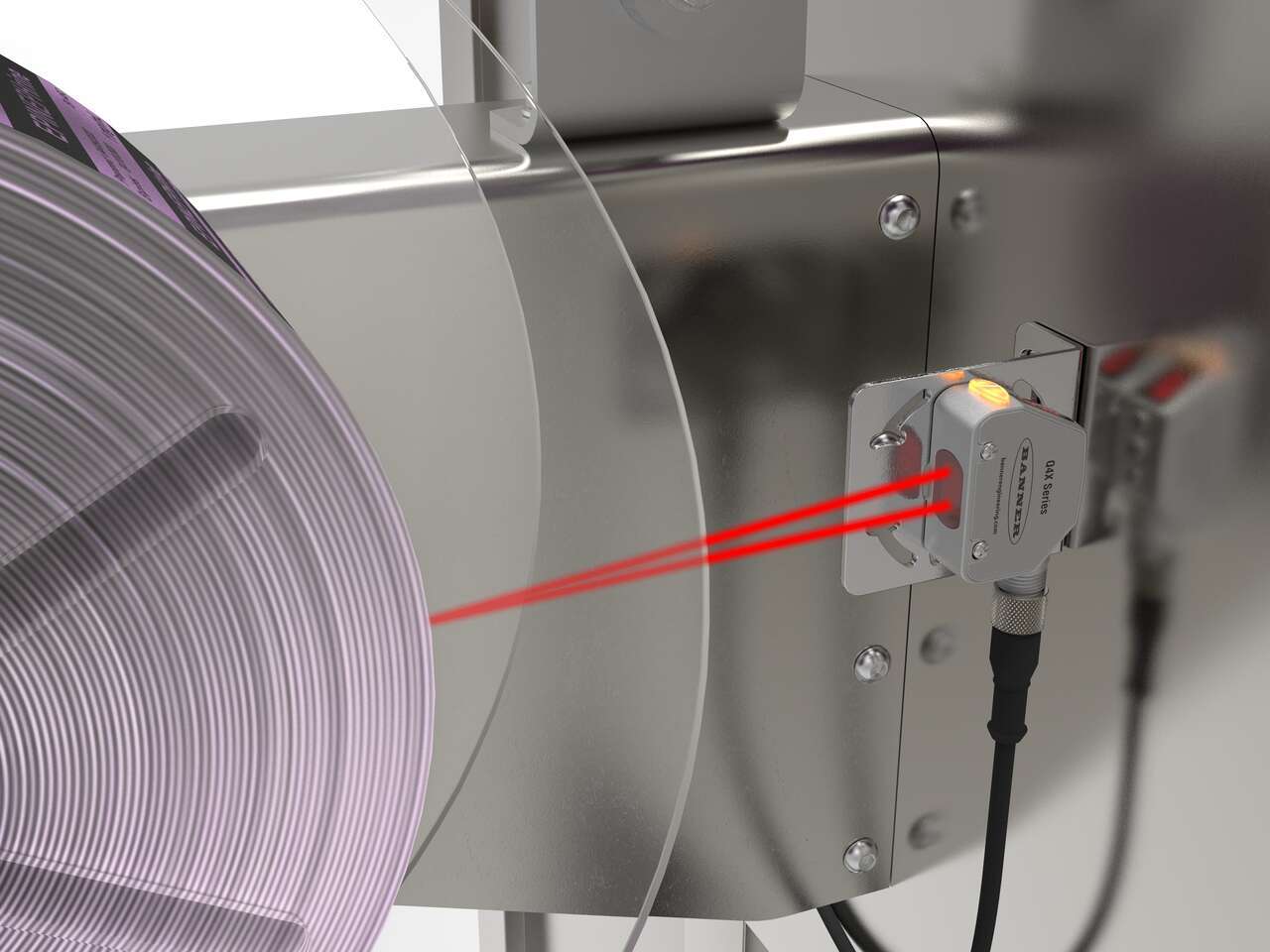 Q4X sensor measures roll of multicolored labels
