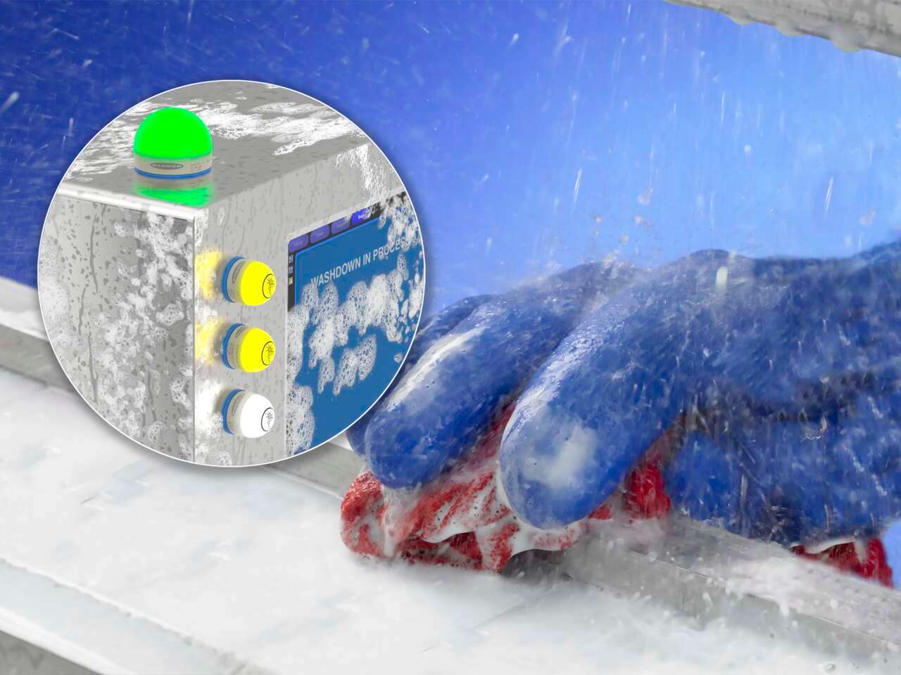 K50 series indicators in a harsh washdown environment