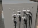 M8, M12 Receptacles and Cables Labeled in a Control Panel