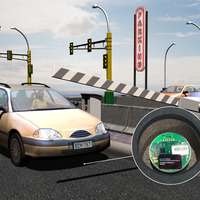 Detección de la llegada del vehículo al quiosco de estacionamiento y activación del quiosco de pago