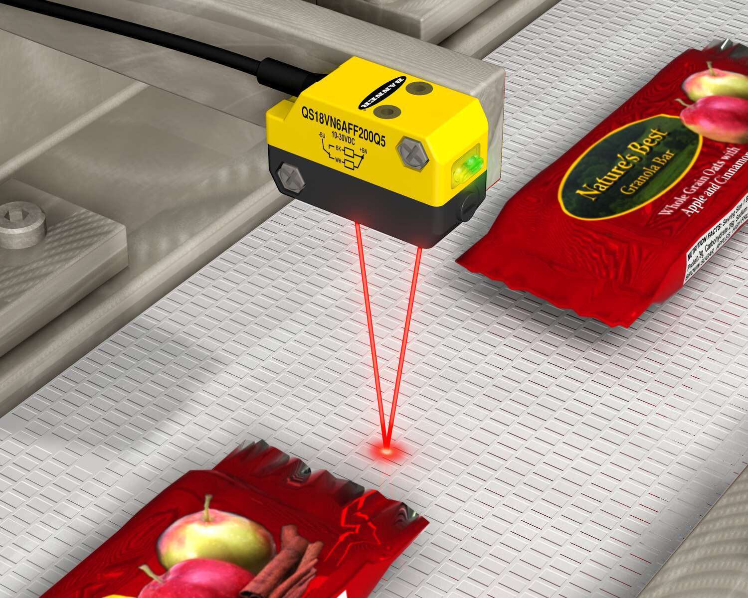 Detecting Reflective Packages on a Conveyor Image