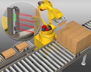 Rilevamento di pallet per apparecchiatura di trasporto