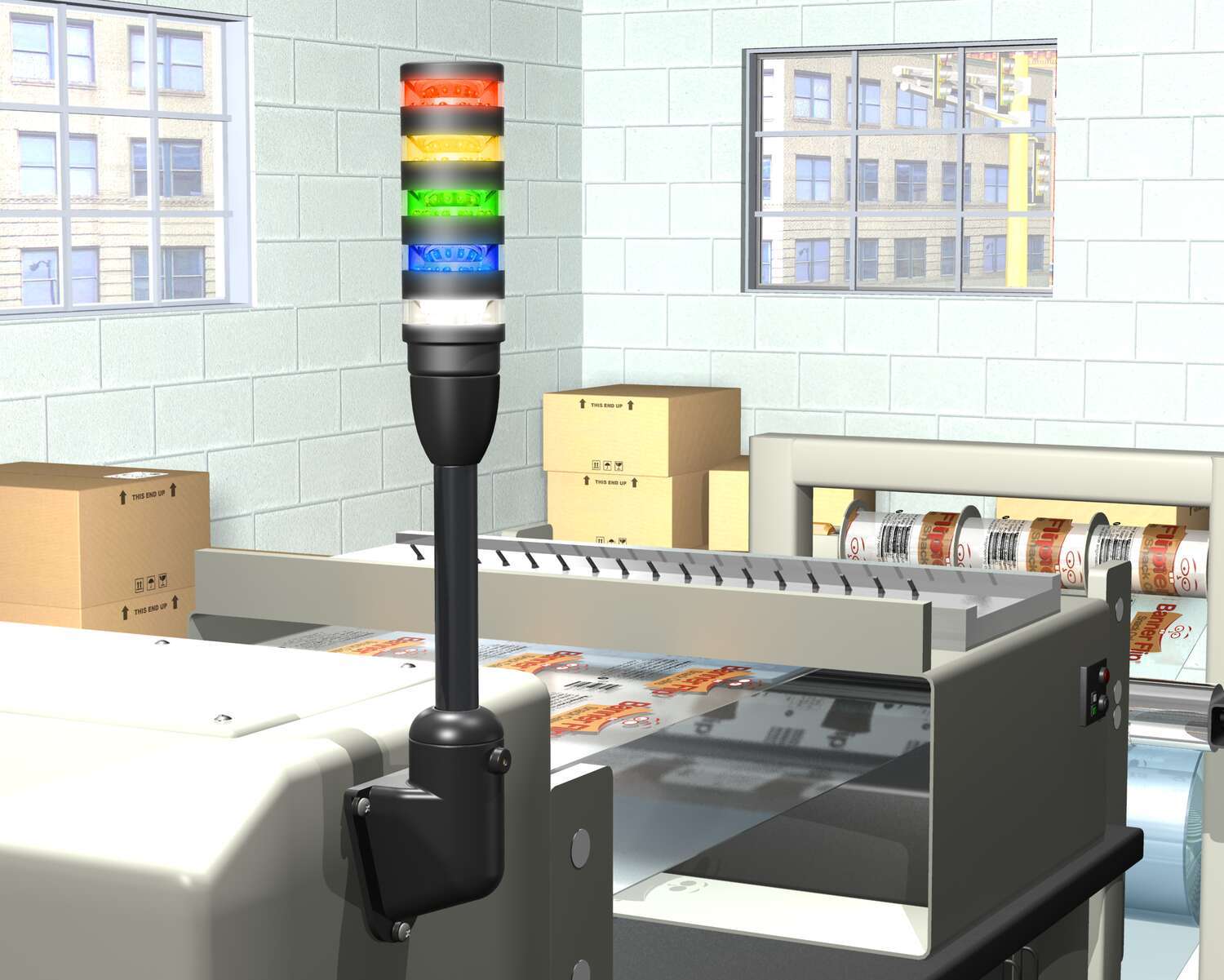 Highlating Machine Problem Visual Display Highly Visible Indication in Extremely Bright Environment