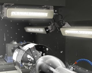 Illuminatori heavy-duty per macchinari, in ambienti di lavaggio CNC