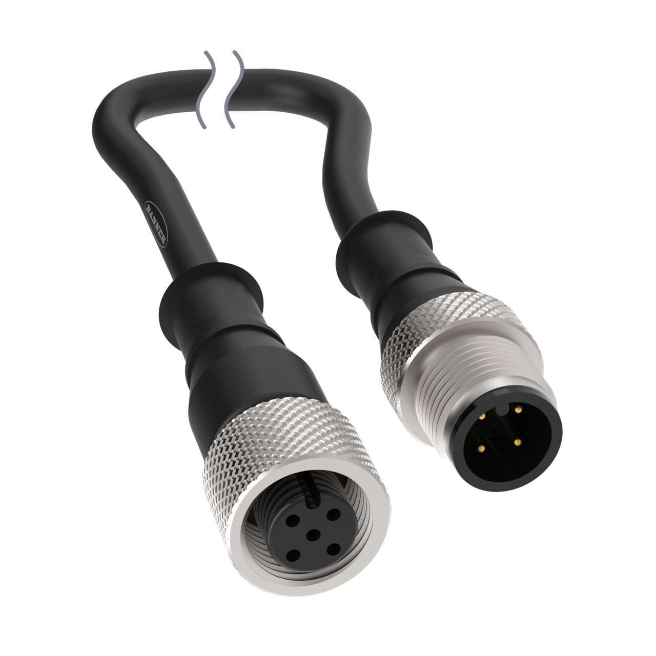 Cordset M12 Doble Extremo BANNER BC-M12F4-M12M4-22-2 - 2m