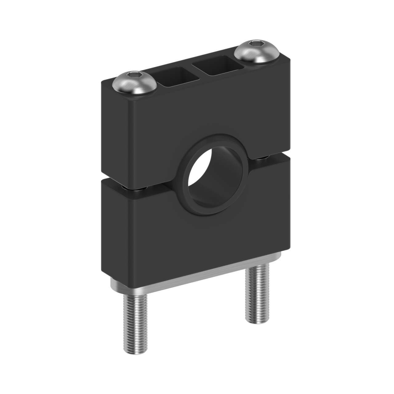 Image SMB18C - Bracket: Stainless Steel Mounting; Material: Black VALOX; 18 mm split clamp; Hardware inclu