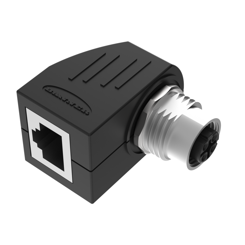 M12 D-Code to RJ45 Receptacle