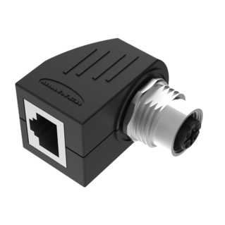 M12 D-Code to RJ45 Receptacle