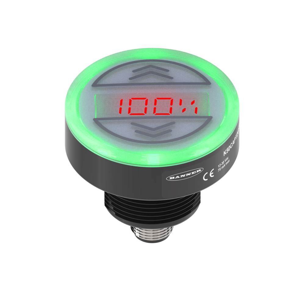 K50PTCD4 displaying 100 percent and lit green