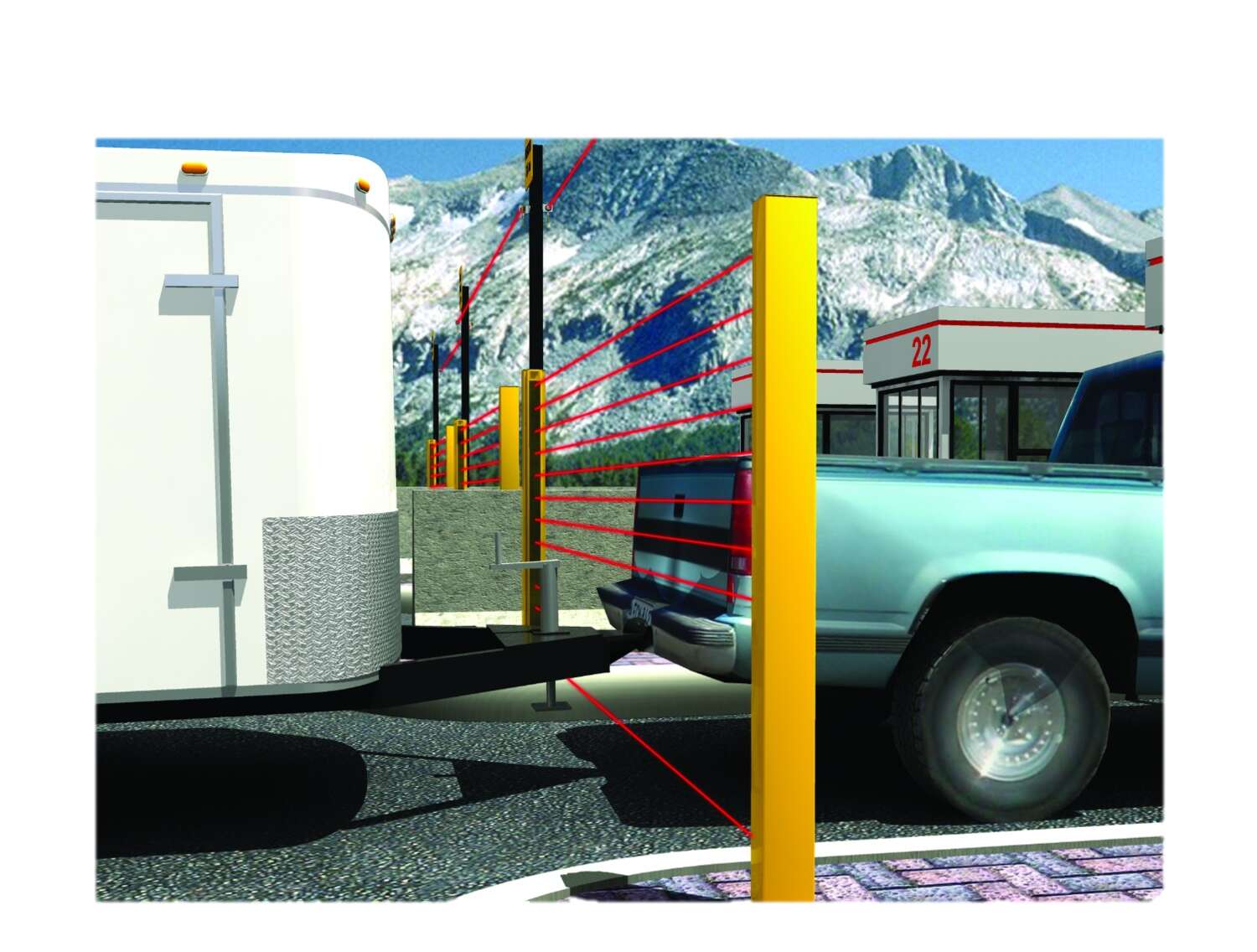 Measuring array sensor for vehicle detection