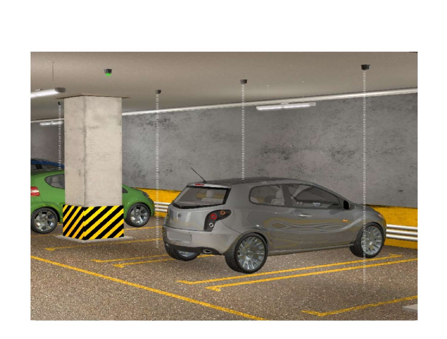 Wireless ultrasonic sensor used for vehicle detection