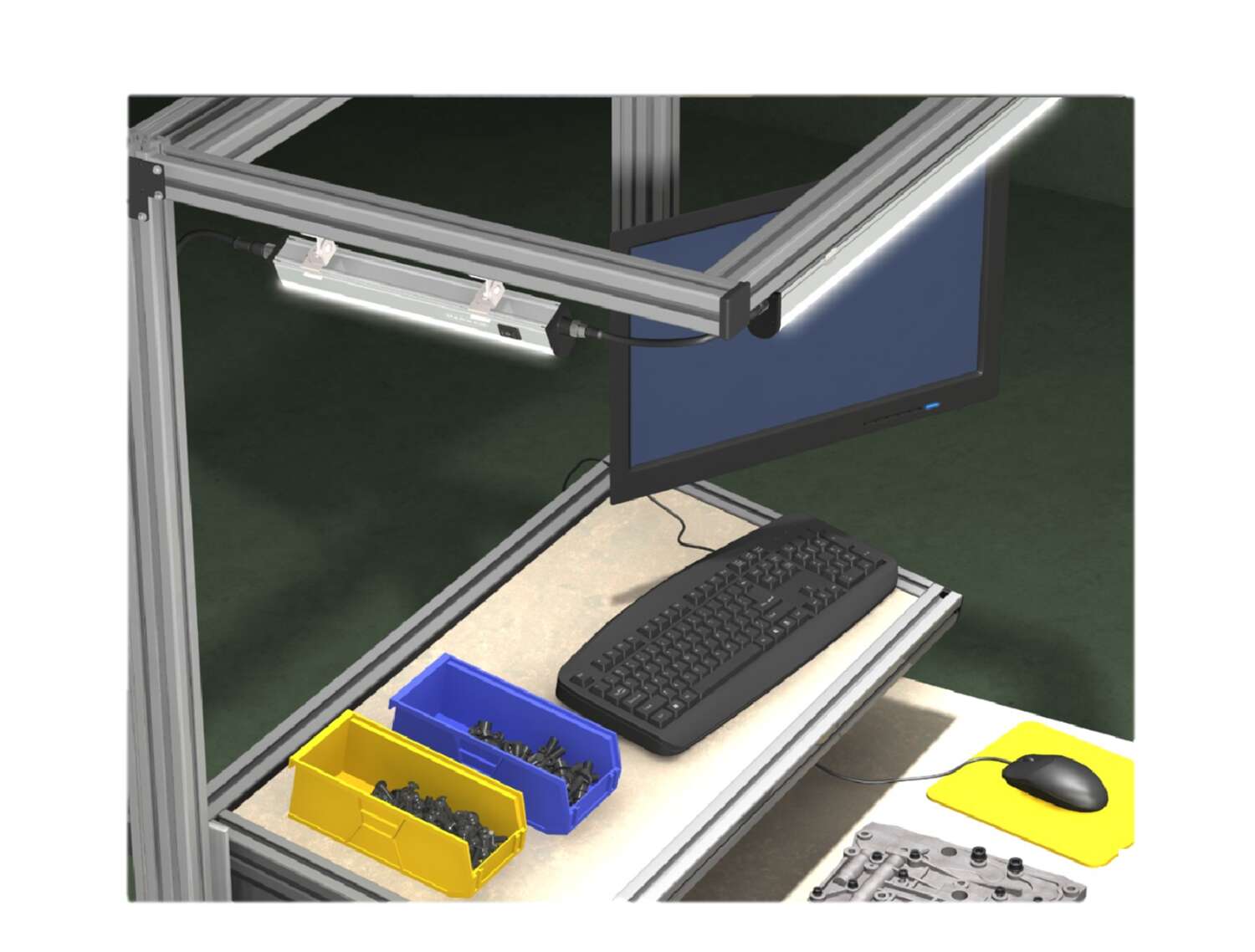 Bright Illumination in Work Stations
